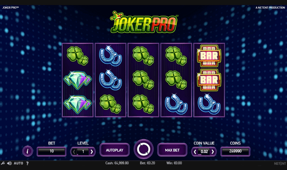 Joker Pro Machine à Sous écran