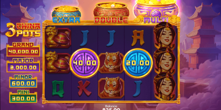 3 china pots