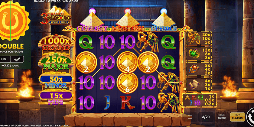 3 pyramids of gold