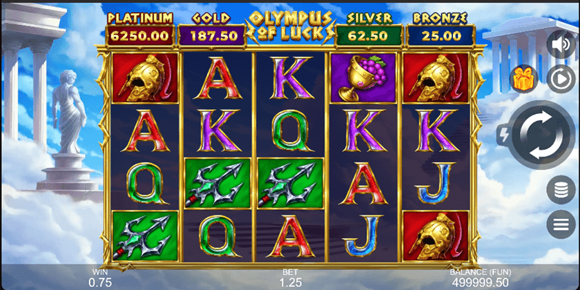 Olympus of Luck hold the spin
