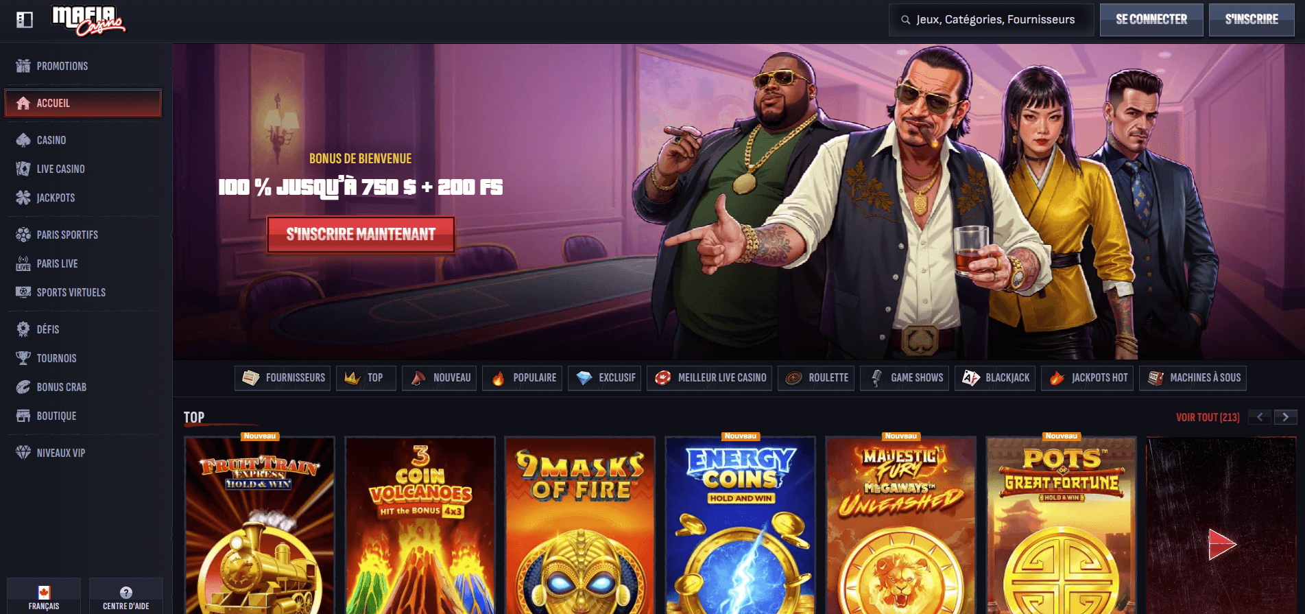 Avis sur Mafia Casino